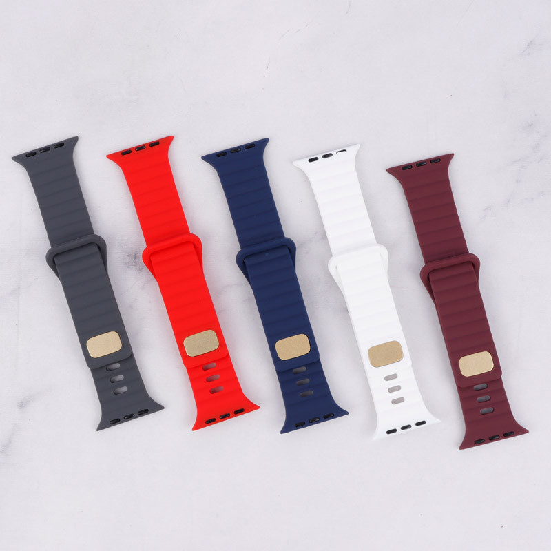 بند اپل واچ سیلیکونی طرح پافر Watch Band سایز 42/44/45/49 میلی متری