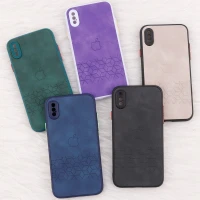 قاب چرمی طرحدار Smartphone محافظ لنزدار iPhone X