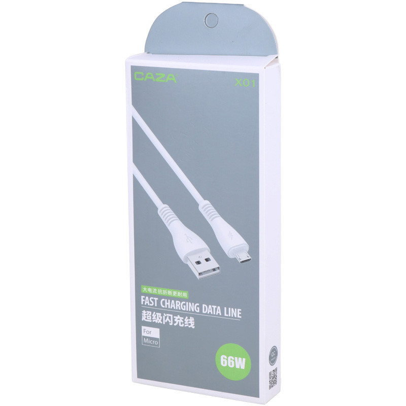 کابل میکرو یو اس بی فست شارژ Caza X01 2.4A 86cm