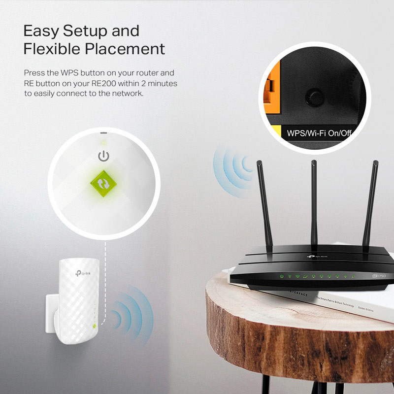 توسعه دهنده شبکه بی سیم TP-Link RE200 AC750