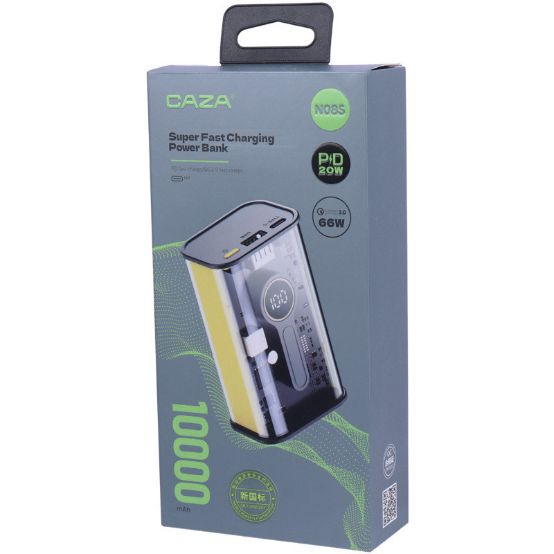 پاور بانک فست شارژ 10000 کی زا Caza N08S QC3.0 PD 22.5W