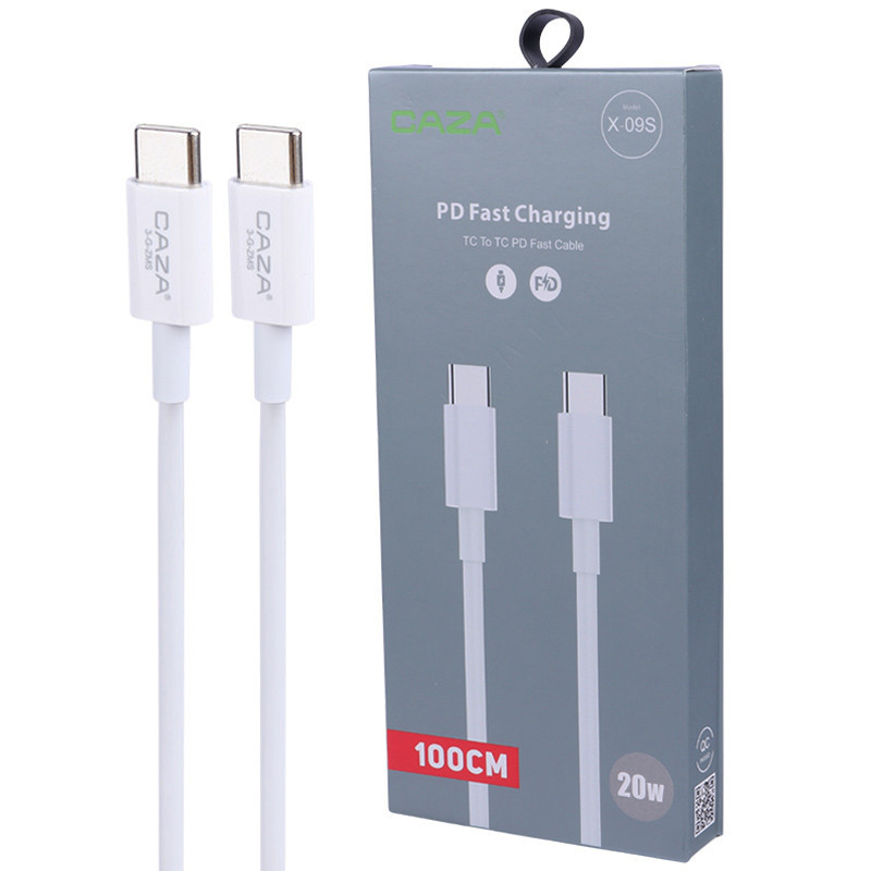 کابل تبدیل فست شارژ Caza X-09S Type-C to Type-C PD 20W 1m