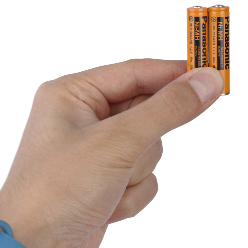 باتری دوتایی نیم قلمی شارژی Panasonic NI-MH HHR-55AAAB 550mAh