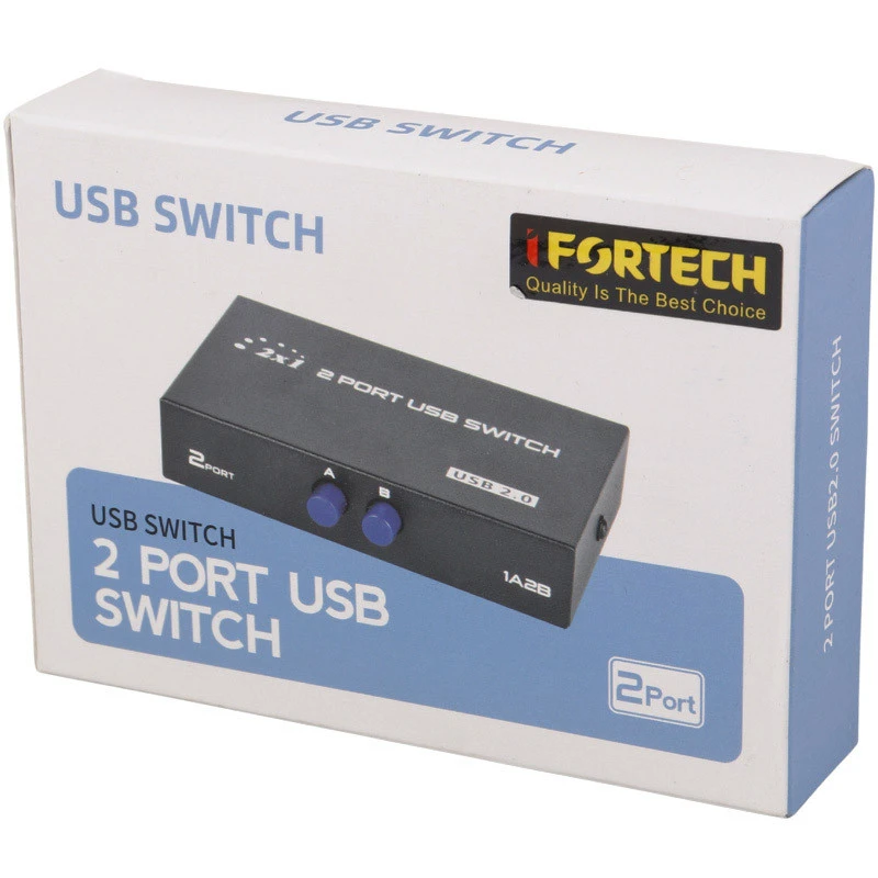 سوییچ پرینتر Ifortech 1A2B USB Switch 2Port