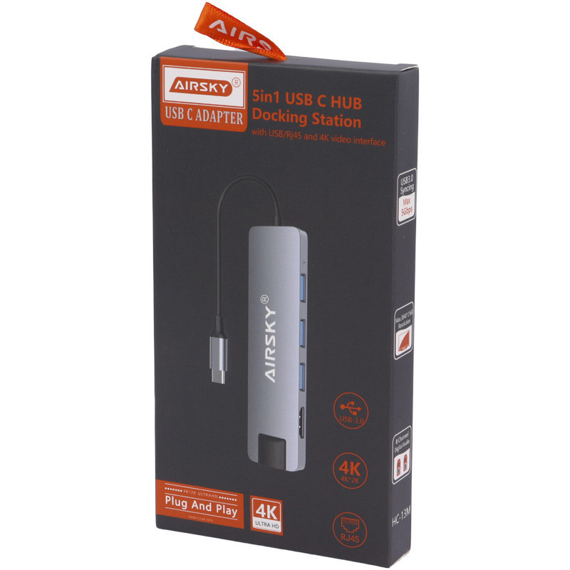 هاب 5 پورت Type-C آیفورتک AIRSKY HC-13M