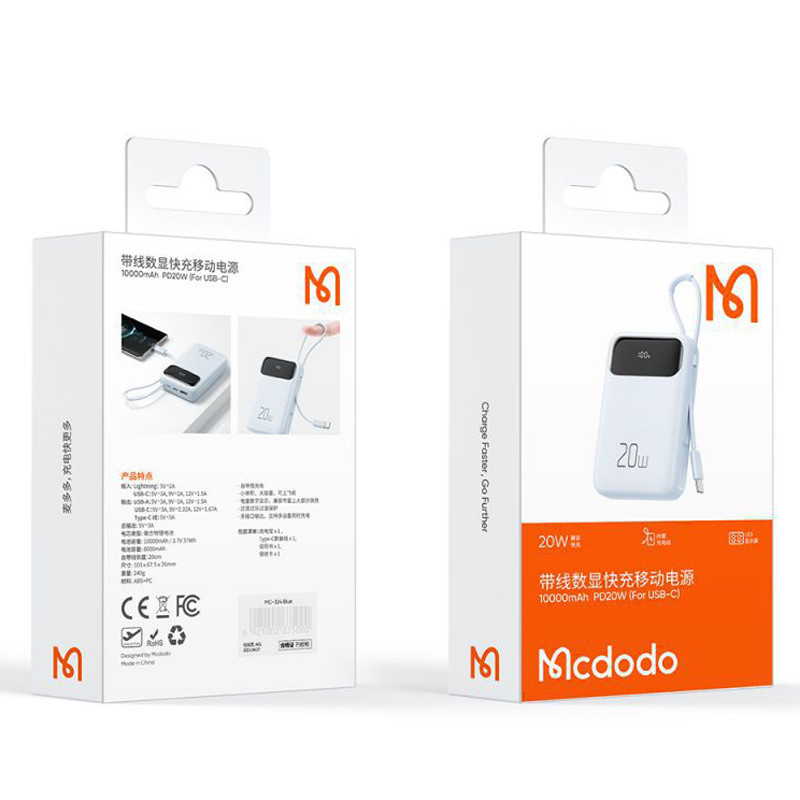 پاوربانک فست شارژ 10000 مک دودو Mcdodo MC-324 PD 20W