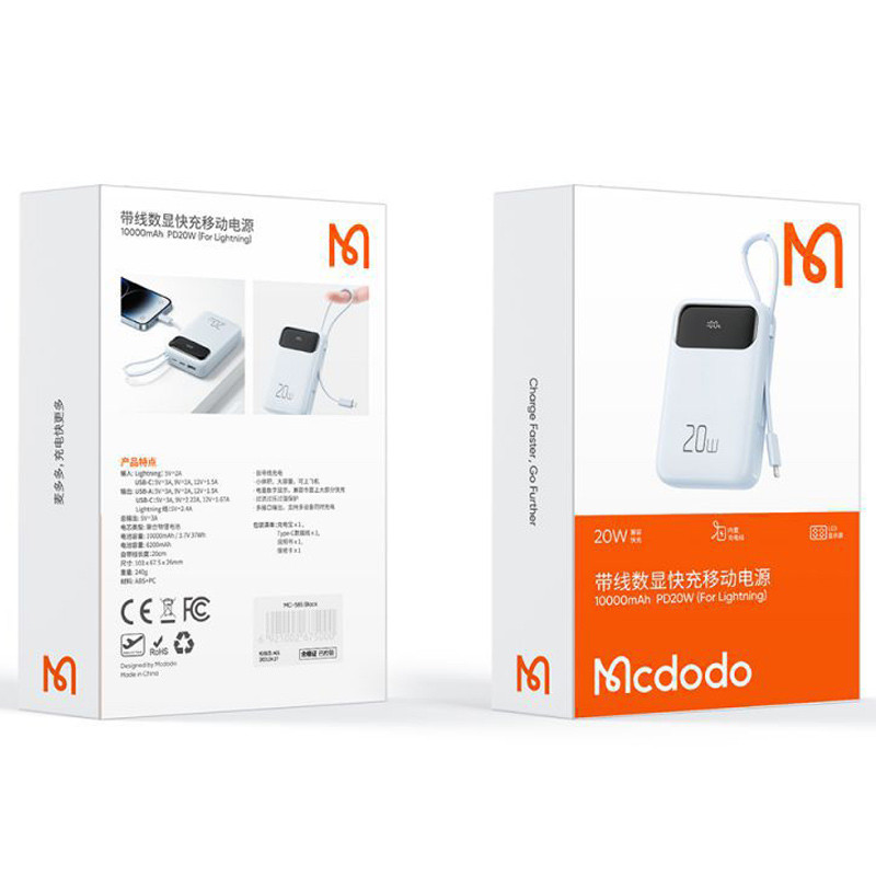 پاوربانک فست شارژ 10000 مک دودو Mcdodo MC-325 PD 20W