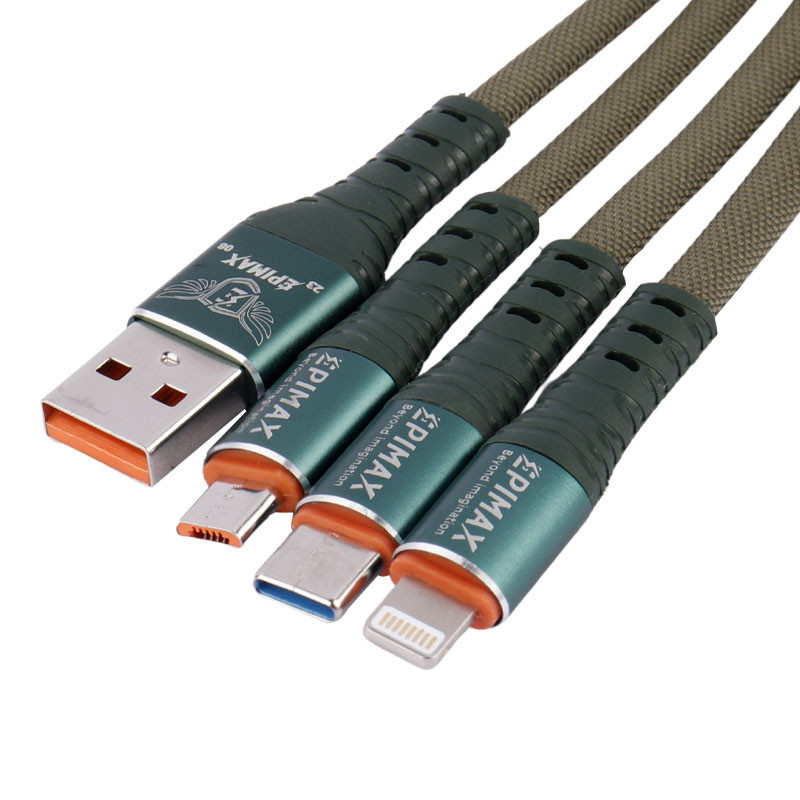 کابل ۳ سر فست شارژ Epimax EC-38 5A 1.2m