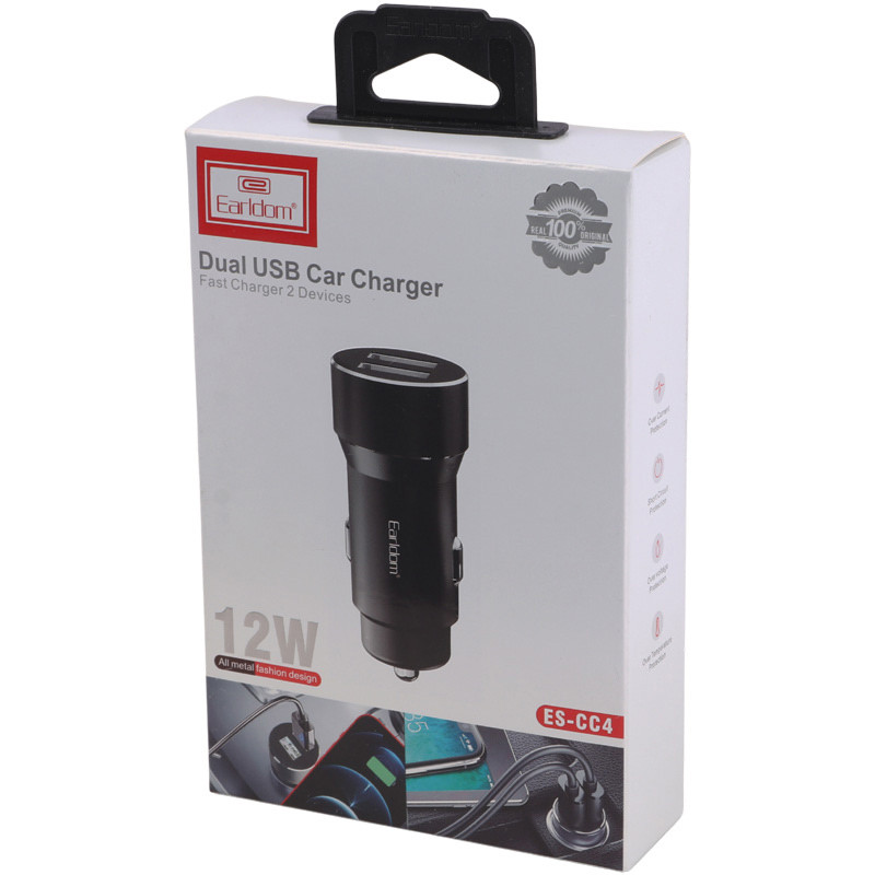 شارژر فندکی فست شارژ Earldom ES-CC4 2.4A 12W
