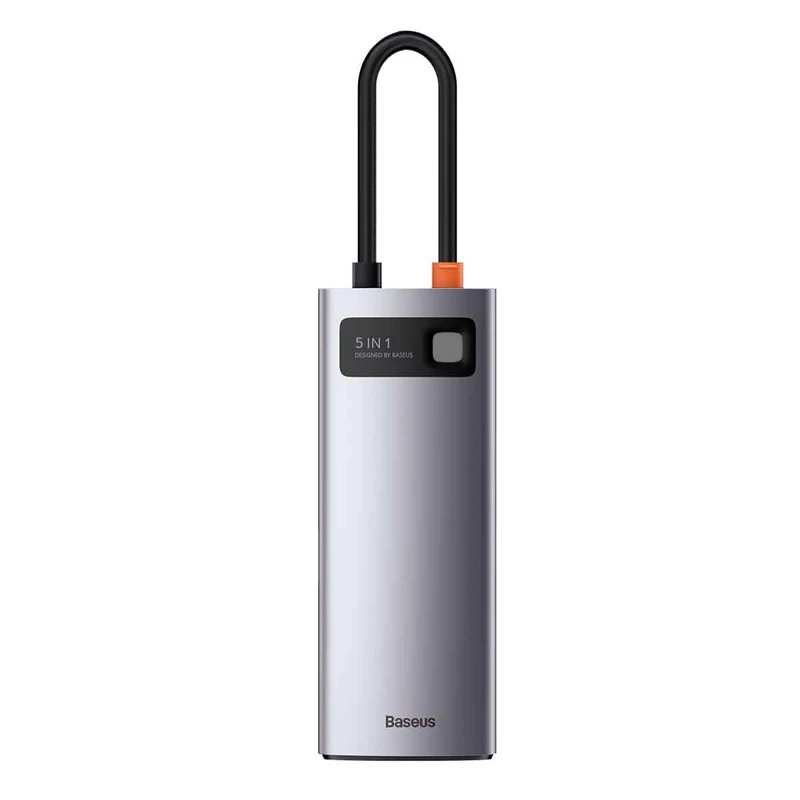 هاب 5 پورت Type-C باسئوس Metal Gleam Series WKWG020013