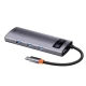 هاب 5 پورت Type-C باسئوس Metal Gleam Series WKWG020013