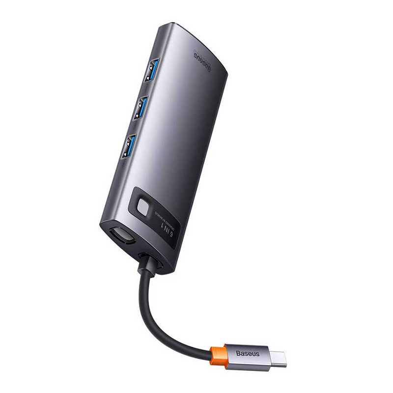 هاب 6 پورت Type-C باسئوس Metal Gleam Series WKWG030013