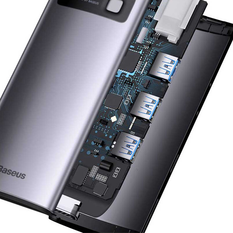 هاب 6 پورت Type-C باسئوس Metal Gleam Series WKWG030013