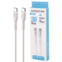 کابل تبدیل فست شارژ KingStar K241C Type-C to Type-C 3A 1.1m