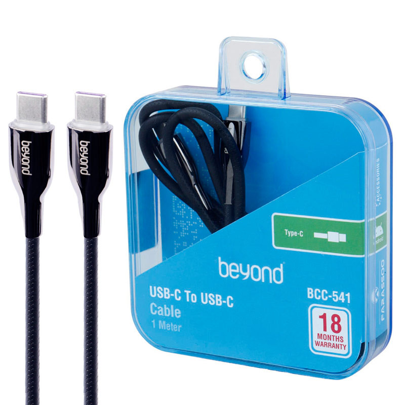 کابل تبدیل فست شارژ Beyond BCC-541 Type-C To Type-C 3A 60W 1m