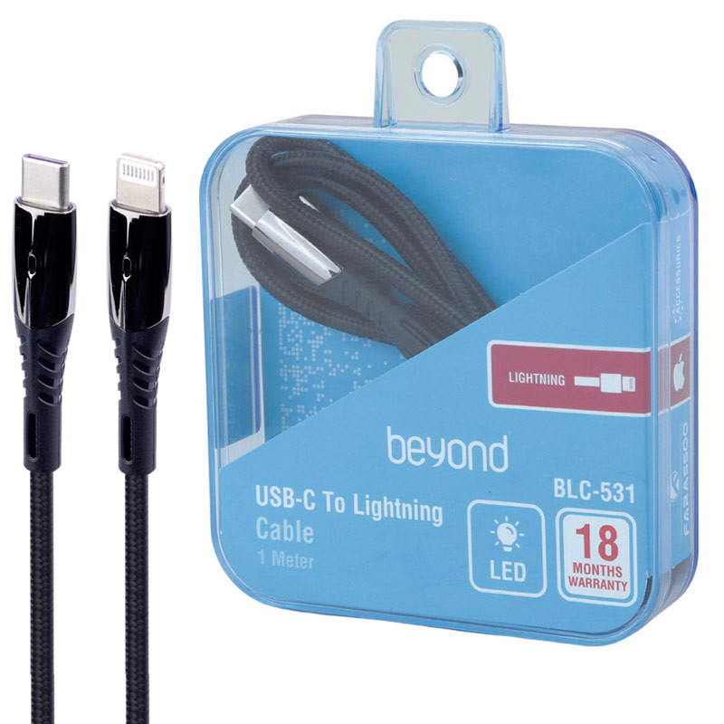 کابل تبدیل فست شارژ Beyond BLC-531 Type-C To Lightning 3A PD 27W 1m
