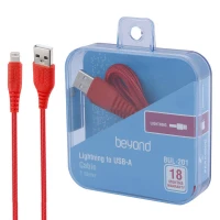 کابل آیفونی فست شارژ Beyond BUL-201 2.1A 1m