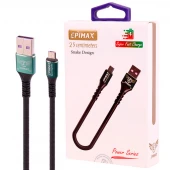 کابل کوتاه میکرو یو اس بی فست شارژ 5 آمپر اپی مکس EC-49 طول 25 سانتی متر