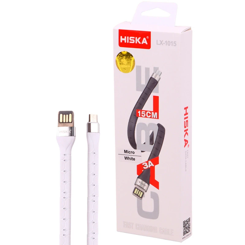 کابل کوتاه میکرو یو اس بی فست شارژ Hiska LX-1015 3A 15CM
