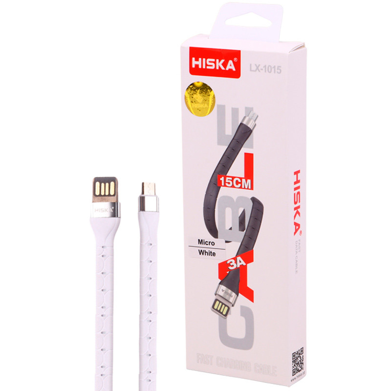 کابل کوتاه میکرو یو اس بی فست شارژ Hiska LX-1015 3A 15CM