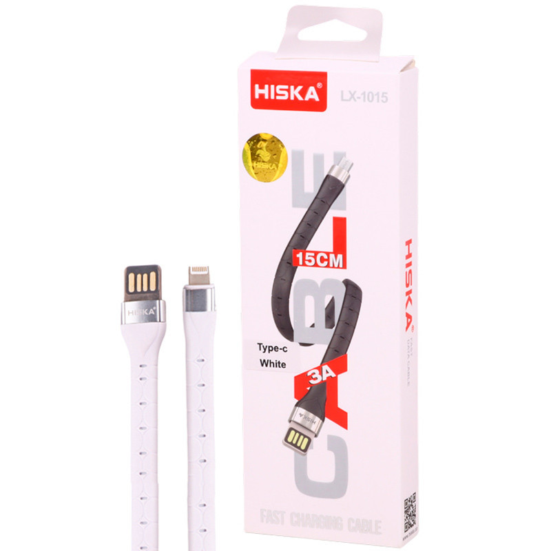 کابل کوتاه آیفونی فست شارژ Hiska LX-1015 3A 15CM