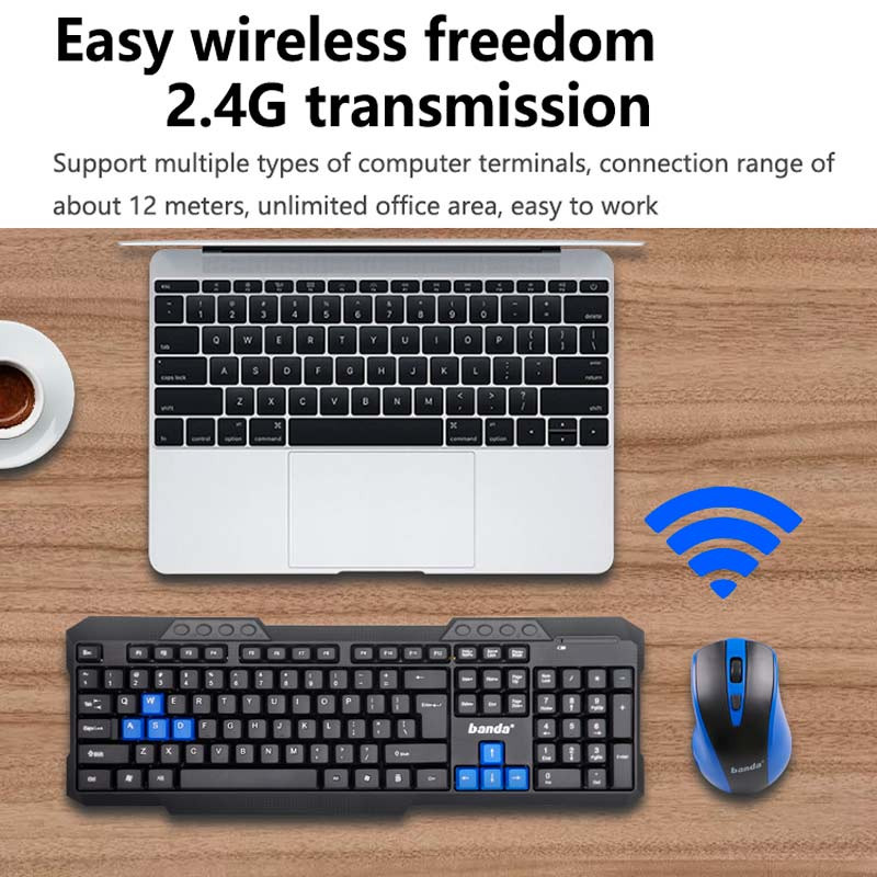 کیبورد و موس بی سیم باندا W100