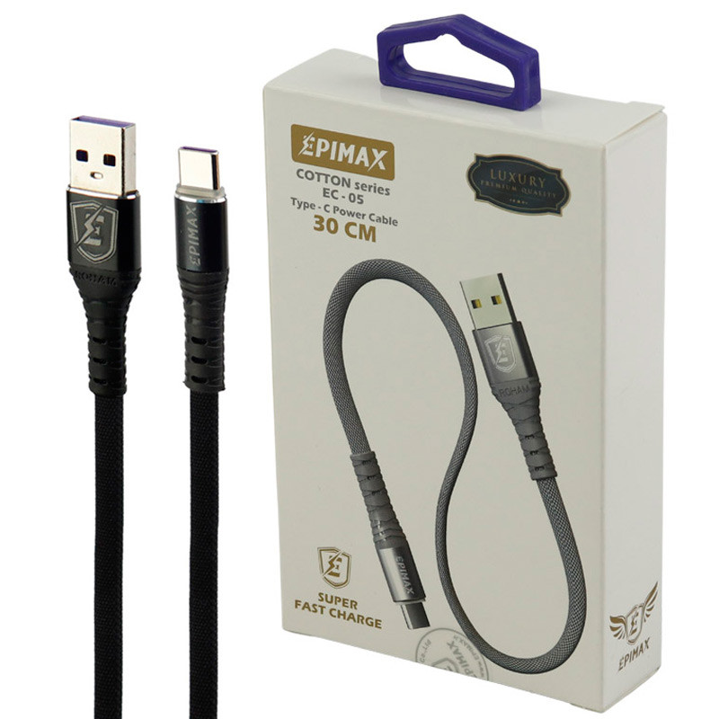 کابل کوتاه تایپ سی فست شارژ Epimax EC-05 8A 30cm