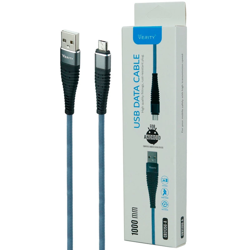 کابل میکرو یو اس بی فست شارژ Verity CB3135-A 1m