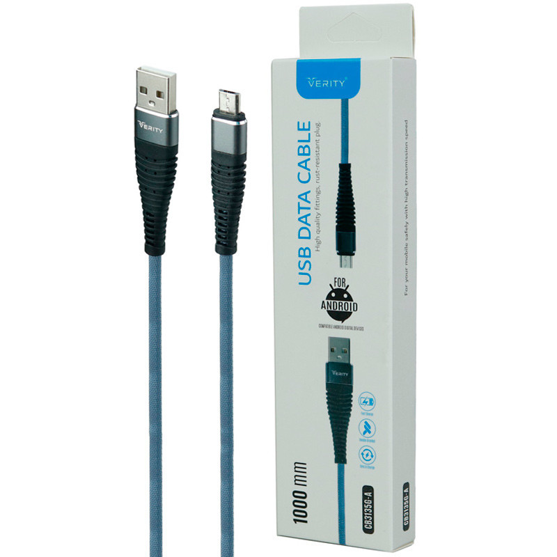 کابل میکرو یو اس بی فست شارژ Verity CB3135-A 1m