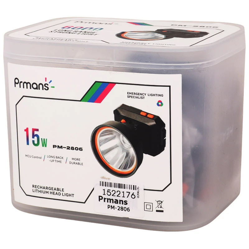 چراغ قوه پیشانی هدلایت شارژی Prmans PM-2806