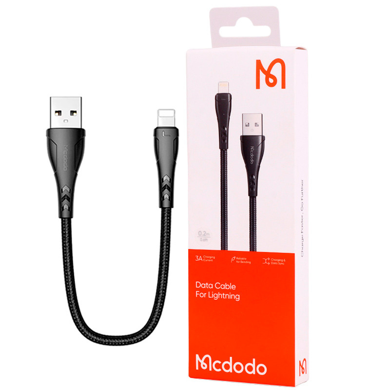 کابل کوتاه آیفونی فست شارژ Mcdodo CA-7440 3A 20cm