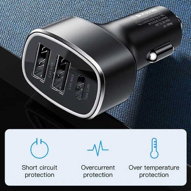 شارژر فندکی فست شارژ Yesido Y47 QC3.0 PD 3A 25W