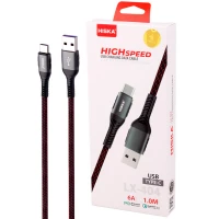 کابل تایپ سی فست شارژ Hiska LX-404 6A PD QC3.0 1m
