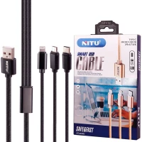 کابل 3 سر فست شارژ Nitu NT-UC003 3.1A 1.2m