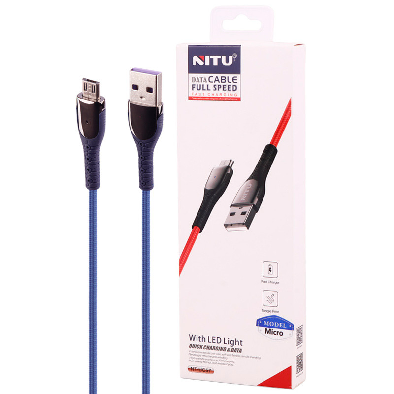 کابل میکرو یو اس بی فست شارژ NITU NT-UC57 2.4A 1m