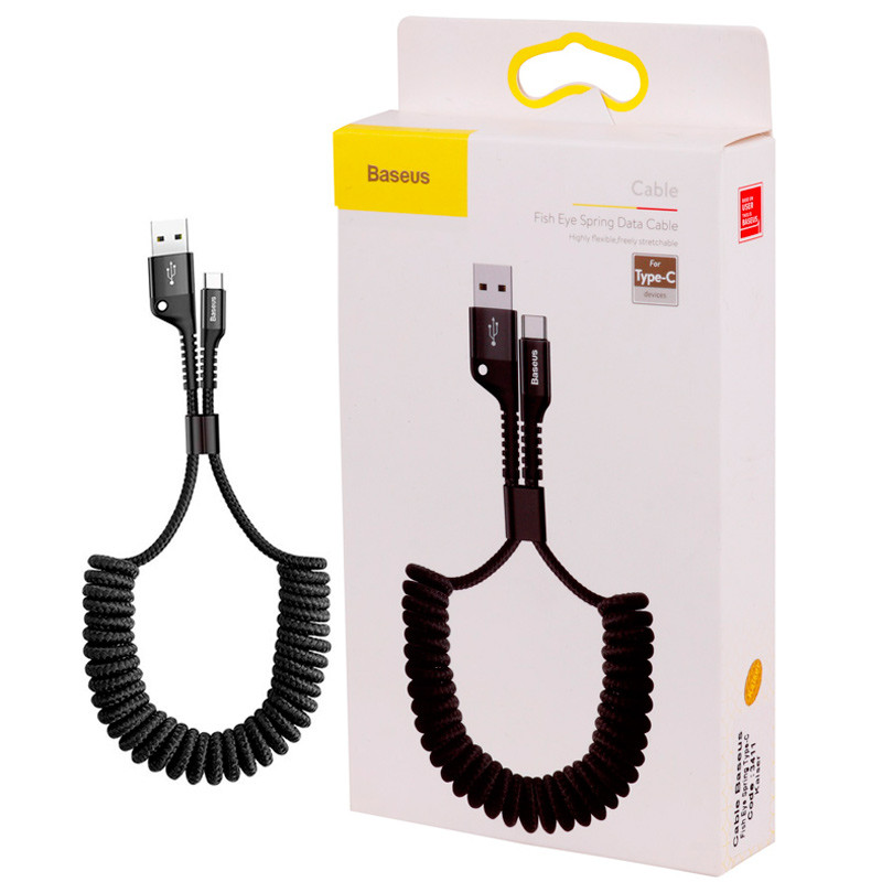 کابل فنری تایپ سی Baseus Fish Eye Spring Catsr-0 2A 1m