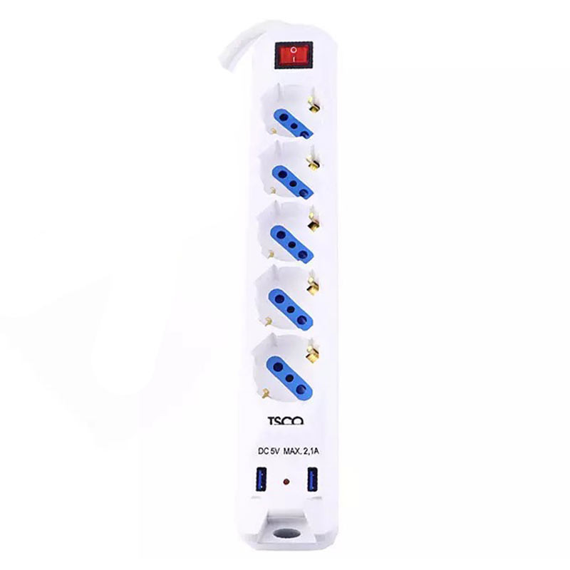 چند راهی 5 خانه برق + شارژر 2 پورت TSCO tps 534U