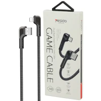 کابل آیفونی فست شارژ Yesido CA80 2.4A 1.2m دو سر L