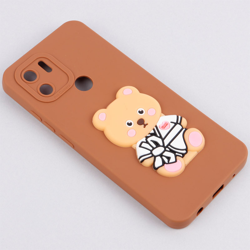 قاب سیلیکونی عروسکی برجسته محافظ لنزدار Xiaomi Redmi A1 Plus