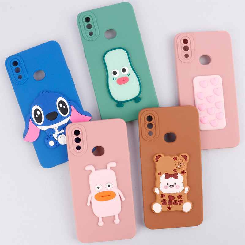 قاب سیلیکونی عروسکی برجسته محافظ لنزدار Samsung Galaxy A10s