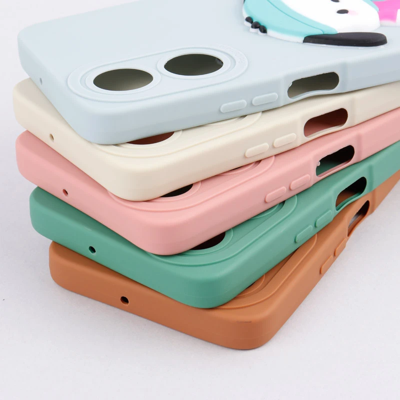 قاب سیلیکونی عروسکی برجسته محافظ لنزدار Honor X7