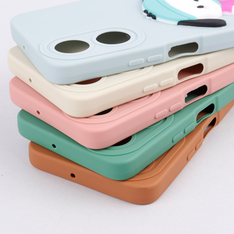 قاب سیلیکونی عروسکی برجسته محافظ لنزدار Honor X7