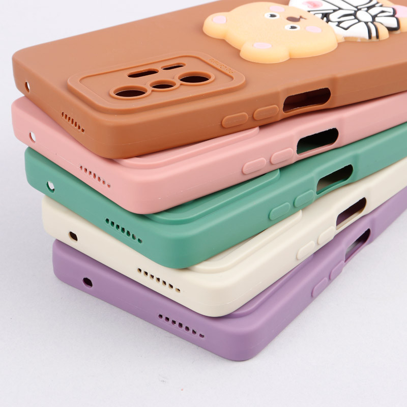 قاب سیلیکونی عروسکی برجسته محافظ لنزدار Xiaomi 11T / 11T Pro