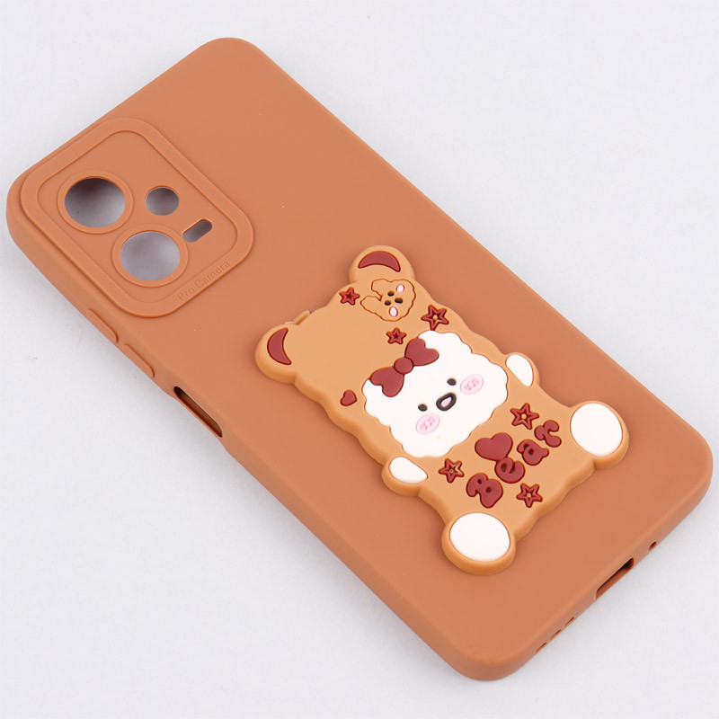 قاب سیلیکونی عروسکی برجسته محافظ لنزدار Xiaomi Redmi Note 12 4G