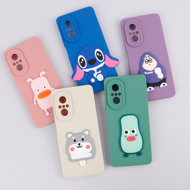 قاب سیلیکونی عروسکی برجسته محافظ لنزدار Huawei Nova 9 SE