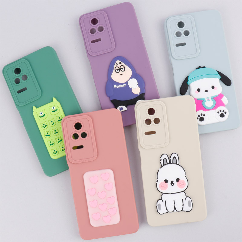 قاب سیلیکونی عروسکی برجسته محافظ لنزدار Xiaomi Poco F4