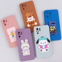 قاب سیلیکونی عروسکی برجسته محافظ لنزدار Xiaomi Poco M5s