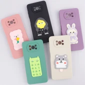 قاب سیلیکونی عروسکی برجسته محافظ لنزدار Xiaomi Poco X3