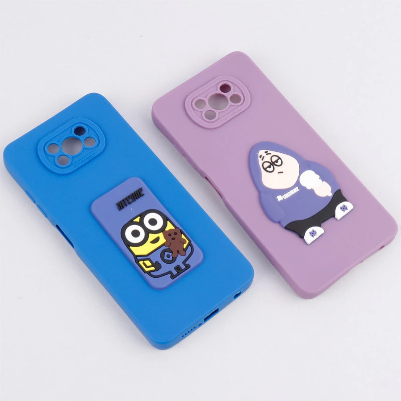 قاب سیلیکونی عروسکی برجسته محافظ لنزدار Xiaomi Poco X3