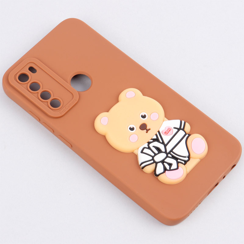 قاب سیلیکونی عروسکی برجسته محافظ لنزدار Xiaomi Redmi Note 8
